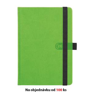 Mesačný diár 2026 s poznámkovým blokom Trendy A5 - zelená