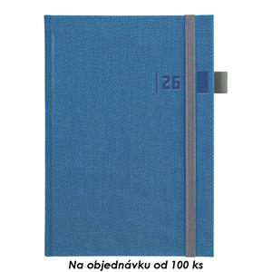 Mesačný diár 2026 s poznámkovým blokom Tweed A5 - modrá