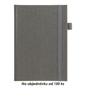 Mesačný diár 2026 s poznámkovým blokom Tweed A5 - šedá