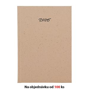 Mesačný diár 2026 slovenský s poznámkovým blokom Eko A5 - kakao