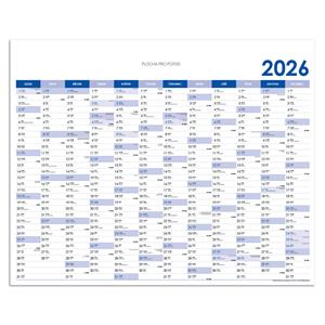 Nástenná plánovacia mapa 2026 CZ - 100 x 80 cm - modrá