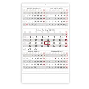 Nástenný kalendár 2016 Päťmesačný sivý