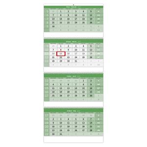 Nástenný kalendár 2022 - Štvormesačný zelený