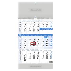 Nástenný kalendár 2022 - Trojmesačný modrá