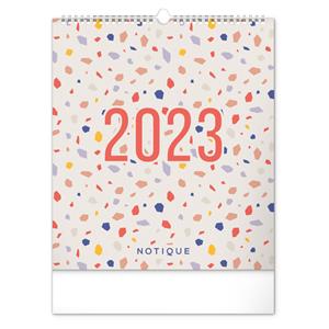 Nástenný kalendár 2023 plánovací kalendář Terazzo