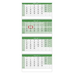 Nástenný kalendár 2023 - Štvormesačný zelený