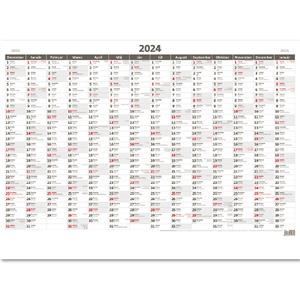 Nástenný kalendár 2024 - Plánovací ročná mapa A1 bezobrázková