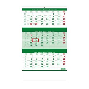 Nástenný kalendár 2024 - Trojmesačný zelený