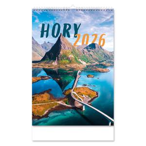 Nástenný kalendár 2026 český Hory