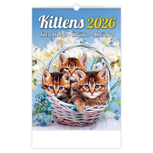 Nástenný kalendár 2026 - Mačičky