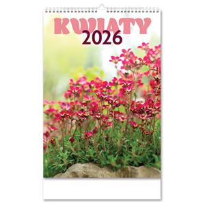 Nástenný kalendár 2026 poľský Kvety
