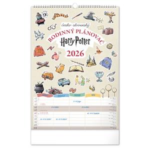 Nástenný kalendár 2026 Rodinný plánovací Harry Potter