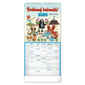 Nástenný kalendár 2026 Rodinný plánovací Krtko