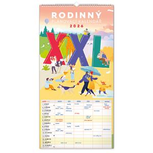 Nástenný kalendár 2026 Rodinný plánovací XXL