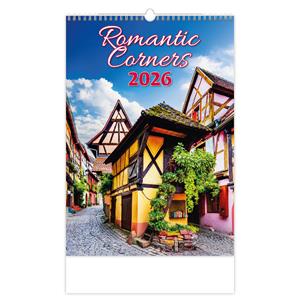 Nástenný kalendár 2026 - Romantic Corners