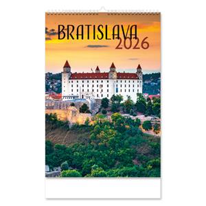 Nástenný kalendár 2026 slovenský Bratislava