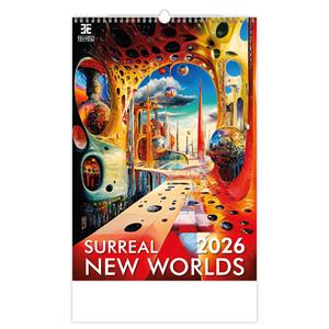 Nástenný kalendár 2026 - Surreal New Worlds