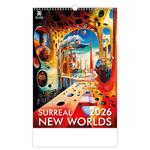 Nástenný kalendár 2026 - Surreal New Worlds