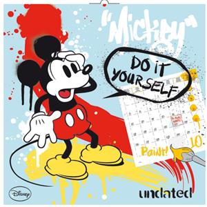 Nástenný kalendár poznámkový Mickey Mouse, omalovánkový + pastelky 2016