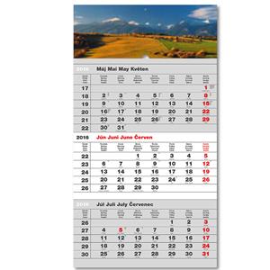 Nástenný kalendár Tatry 3mesačný - modrý 2016