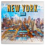 Nástenný poznámkový kalendár 2023 New York