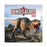 Nástenný poznámkový kalendár 2024 Dinosaury