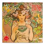 Nástenný poznámkový kalendár 2026 Alfons Mucha