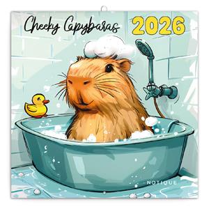 Nástenný poznámkový kalendár 2026 Rozverné kapybary