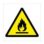 Nebezpečenstvo požiaru-symbol, plast 2mm s dierkami-210x210mm