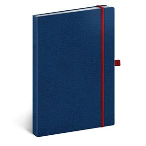 Notes bodkovaný A5 - Vivella Classic - modrá/červená