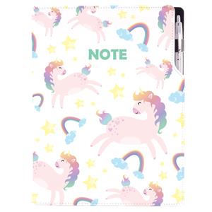 Notes DESIGN A4 linajkový - Unicorn