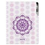 Notes DESIGN A4 štvorčekový - Mandala fialový