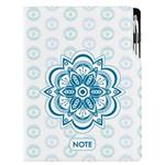 Notes DESIGN A4 štvorčekový - Mandala modrý