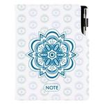 Notes DESIGN A5 linajkový - Mandala modrý