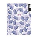 Notes DESIGN A5 štvorčekový - Ginkgo