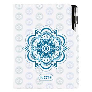 Notes DESIGN A5 štvorčekový - Mandala modrý