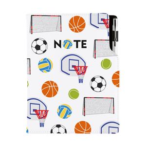 Notes DESIGN A5 štvorčekový - Šport