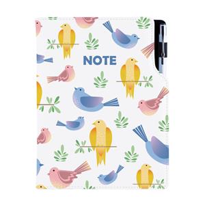 Notes DESIGN A5 štvorčekový - Vtáky