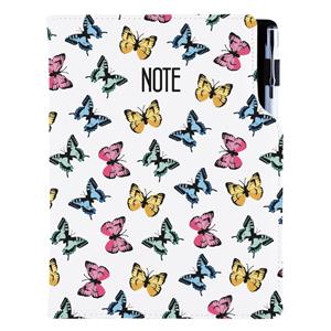 Notes DESIGN B5 linajkový - Motýle farebné