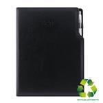 Notes GEP A4 bodkovaný - čierna/čierne vnútro - recyklovaná koženka