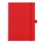 Notes koženkový SIMPLY A5 linajkový - červená/biela špirála