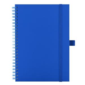 Notes koženkový SIMPLY A5 linajkový - modrá/svetlo modrá špirála