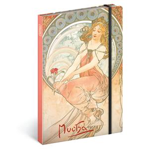 Notes linajkový A5 - Alfons Mucha - Maliarstvo