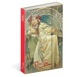 Notes linajkový B6 magnetický - Alfons Mucha - Princezná