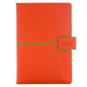 Notes MAGENETIC A5 štvorčekový - oranžová/zelená