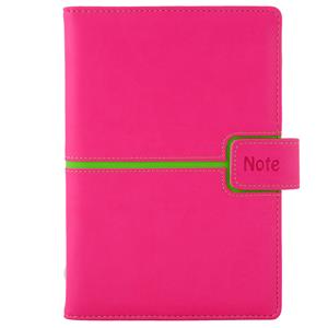Notes MAGENETIC A5 štvorčekový - ružová/zelená
