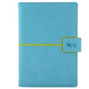 Notes Magnetic A5 linajkový - modrá svetlá/zelená