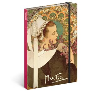 Notes nelinajková A5 - Alfons Mucha - Vres