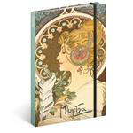 Notes nelinajkový A5 - Alfons Mucha - Pero