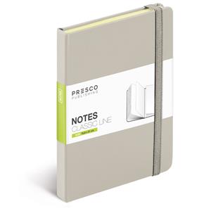Notes Tucson A5 linajkový s gumičkou - krémová